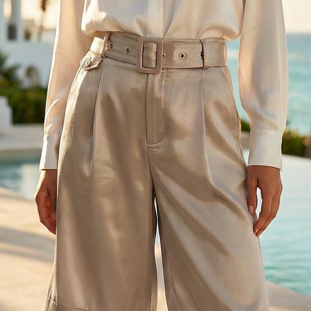 NWT $138 By Anthropologie Liquid Shine Bermuda Shorts By Anthropologie 2